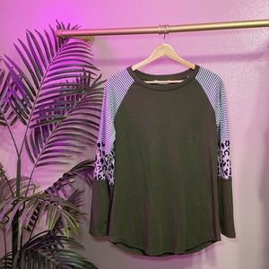 HARHAY - GREEN LONG SLEEVE TOP